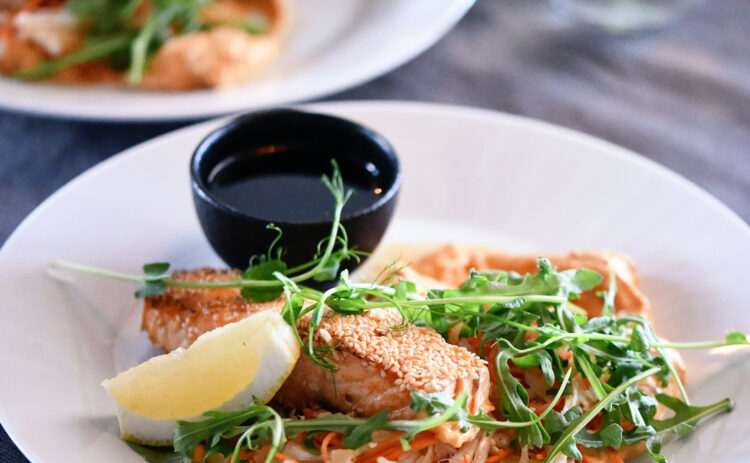 Närbild på en maträtt.